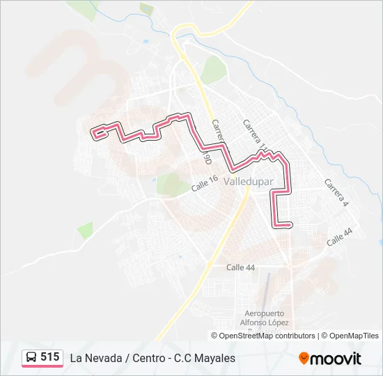 515 Bus Line Map