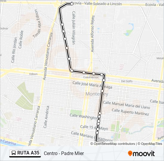 ruta a35 Route: Schedules, Stops & Maps - Estación Hidalgo (Updated)