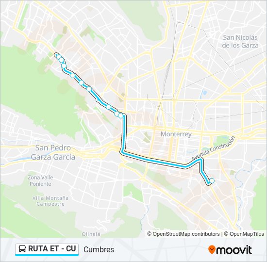 Ruta et cu: horarios, paradas y mapas - Cumbres (Actualizado)