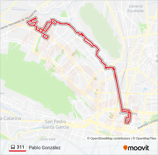 311 Bus Line Map
