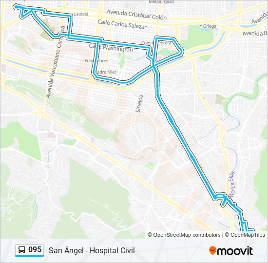 095 bus Line Map