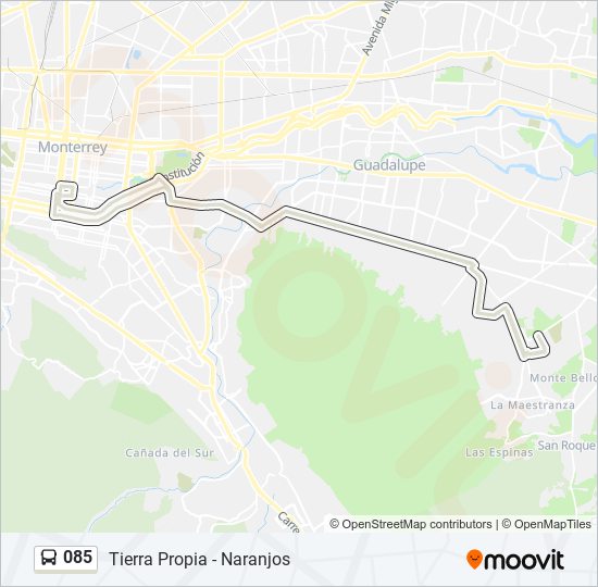 085 bus Line Map