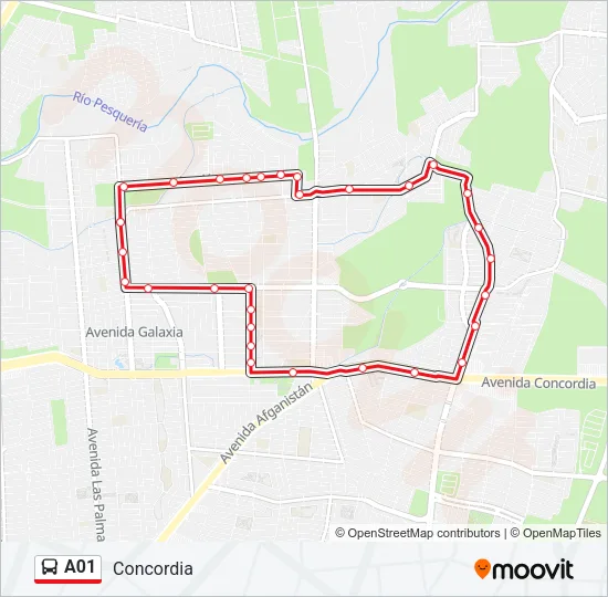 A01 Bus Line Map
