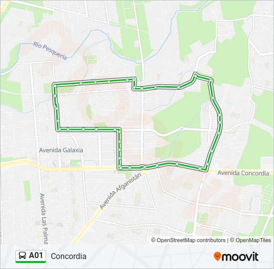 A01 bus Line Map