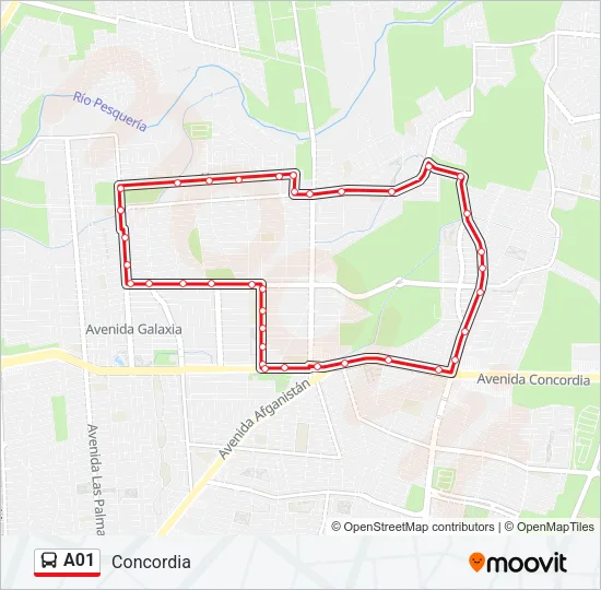 A01 Bus Line Map