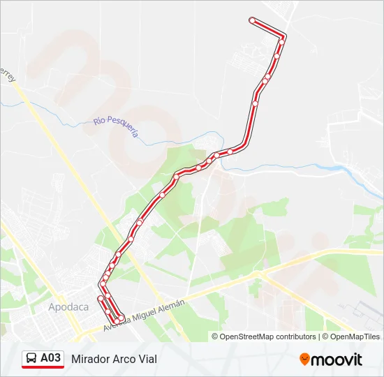A03 Bus Line Map