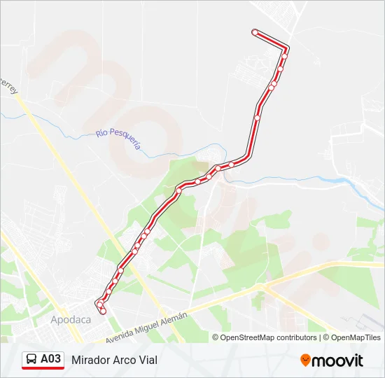 A03 Bus Line Map