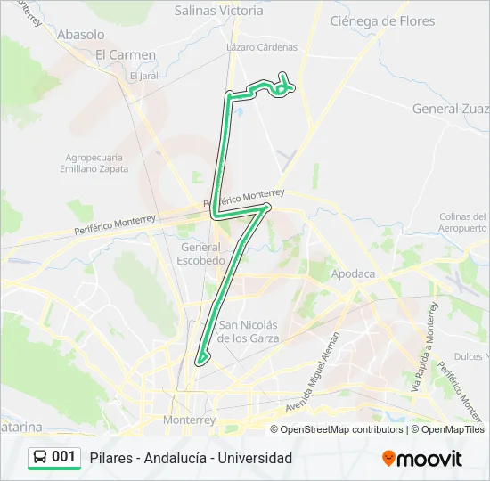 001 Bus Line Map