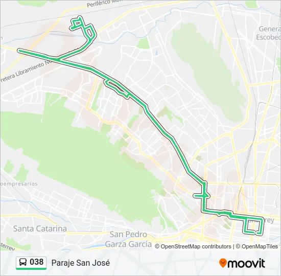 038 Bus Line Map