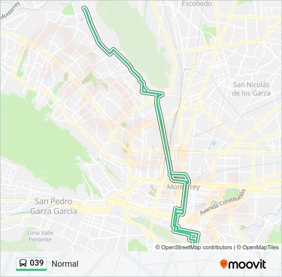 039 Bus Line Map