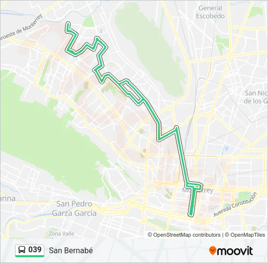 039 Bus Line Map