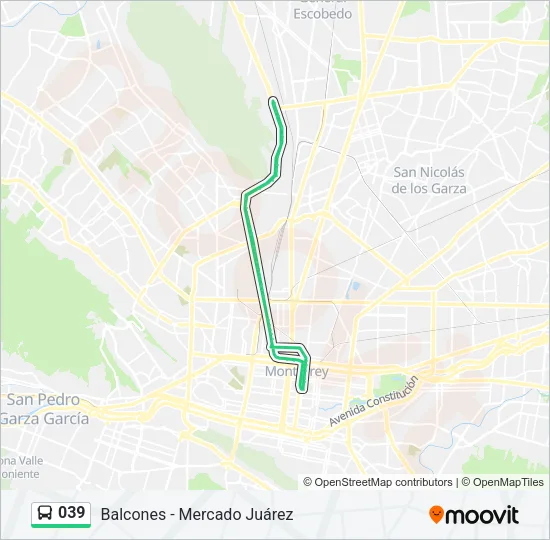 039 Bus Line Map