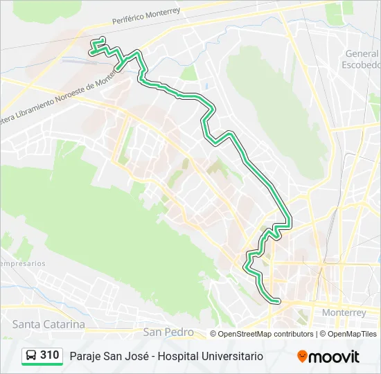 310 Bus Line Map