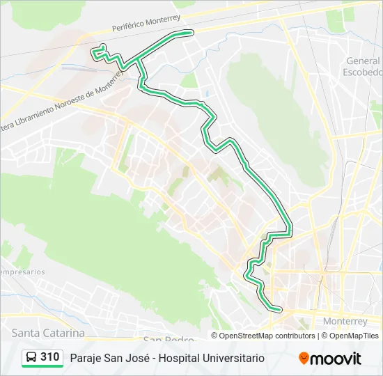 310 Bus Line Map