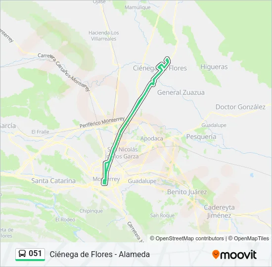 051 Bus Line Map