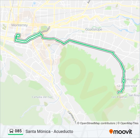 Mapa de 085 de autobús