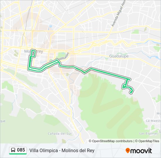 085 Bus Line Map