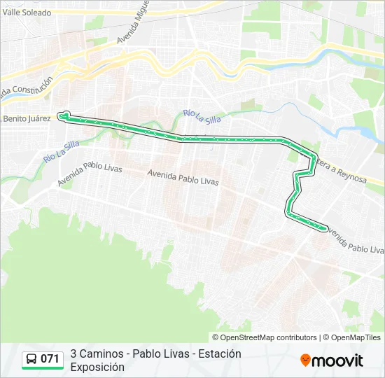 071 Bus Line Map
