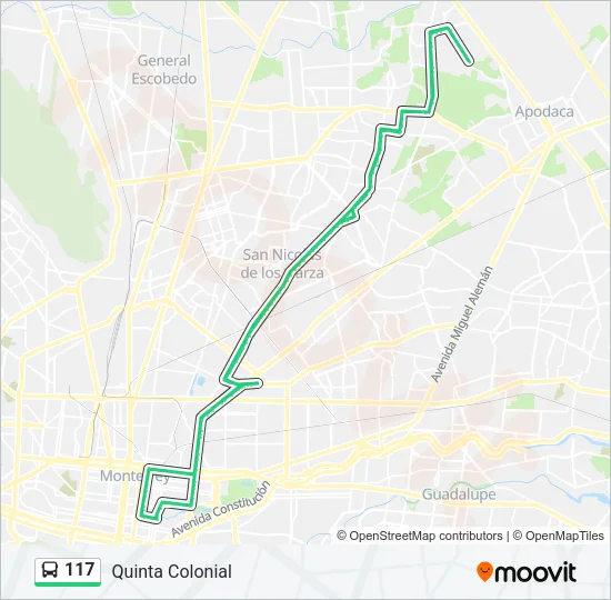 117 Bus Line Map