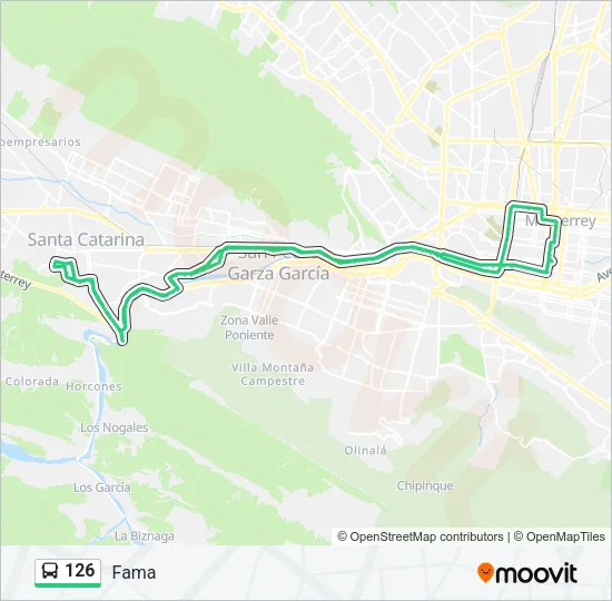 126 Bus Line Map