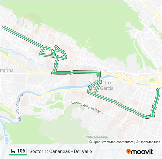 106 Bus Line Map