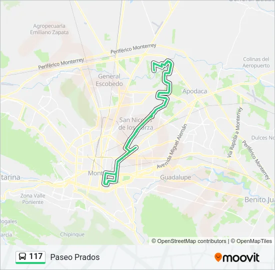 117 Bus Line Map