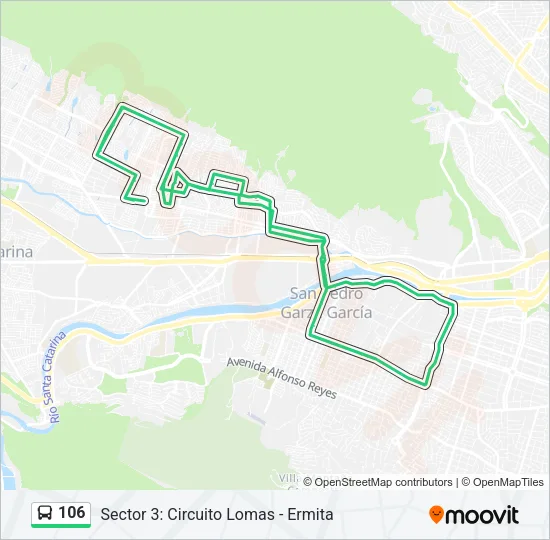 106 Bus Line Map