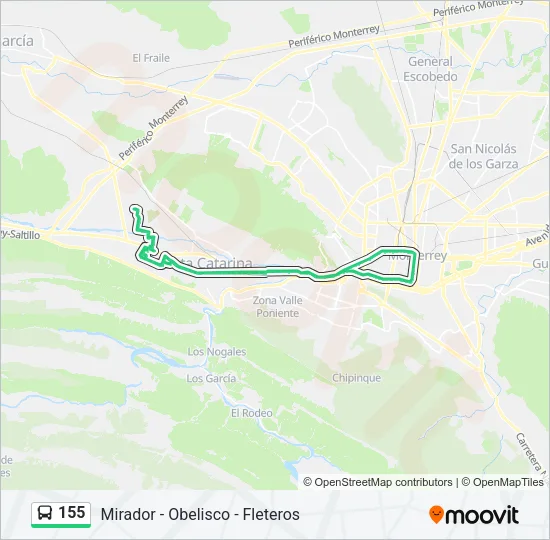 155 Bus Line Map