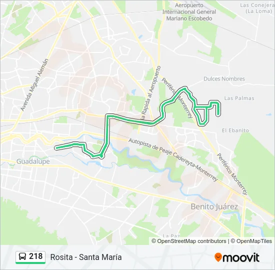 218 Bus Line Map