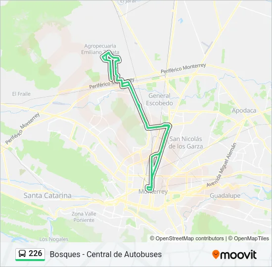 226 Bus Line Map