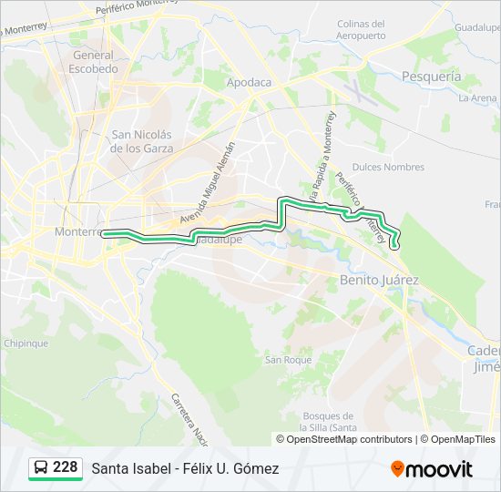 Ruta 228: horarios, paradas y mapas - Santa Isabel - Félix U. Gómez ...
