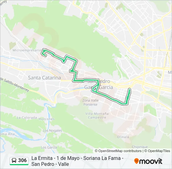 306 Bus Line Map