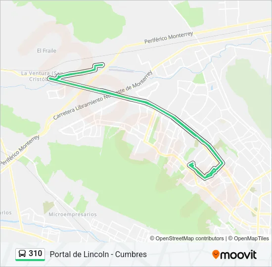 310 Bus Line Map