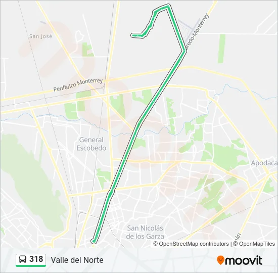 318 Bus Line Map