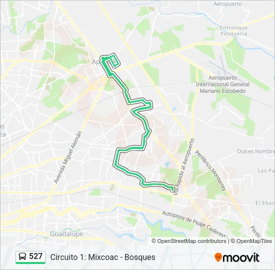 527 Bus Line Map