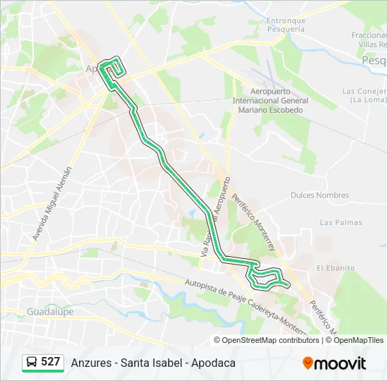 527 Bus Line Map