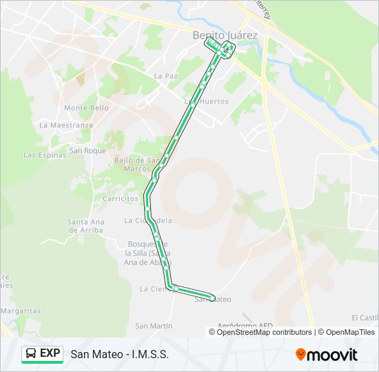 Mapa de EXP de autobús