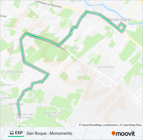 EXP Bus Line Map