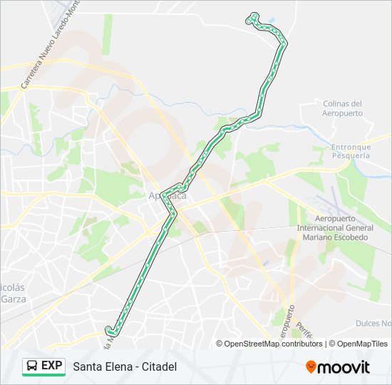 EXP Bus Line Map