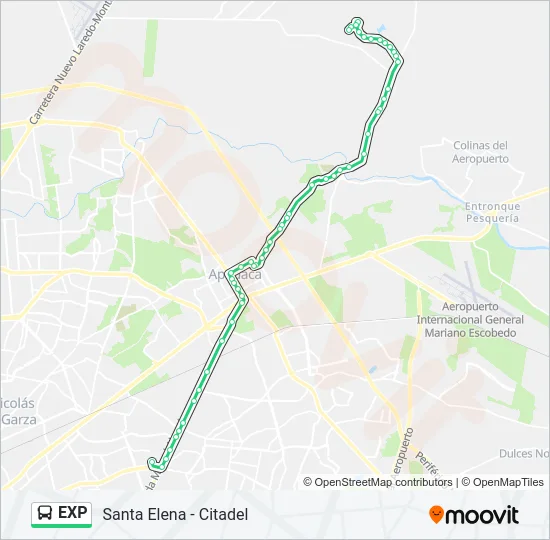 EXP Bus Line Map
