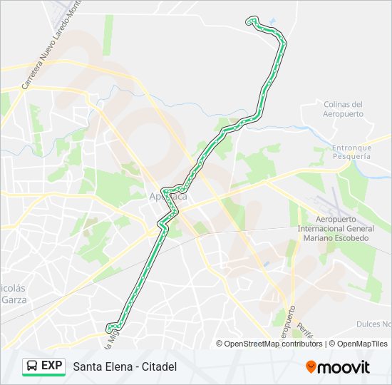 EXP Bus Line Map