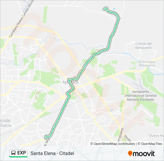EXP Bus Line Map