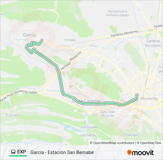 EXP Bus Line Map