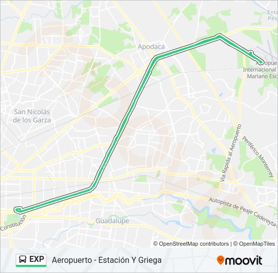 Mapa de EXP de autobús