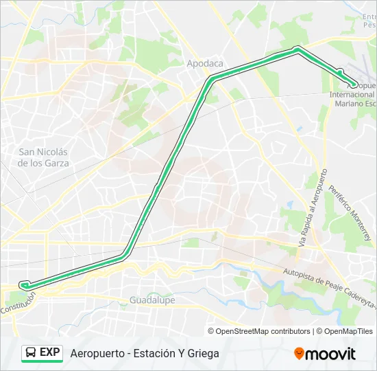EXP Bus Line Map