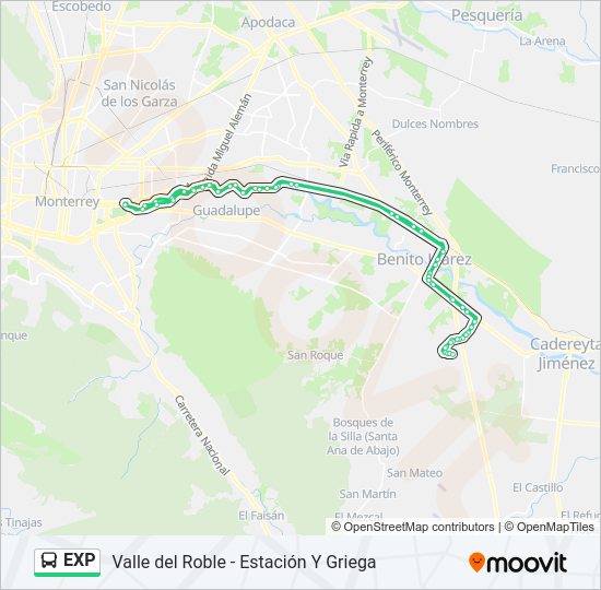 Mapa de EXP de autobús