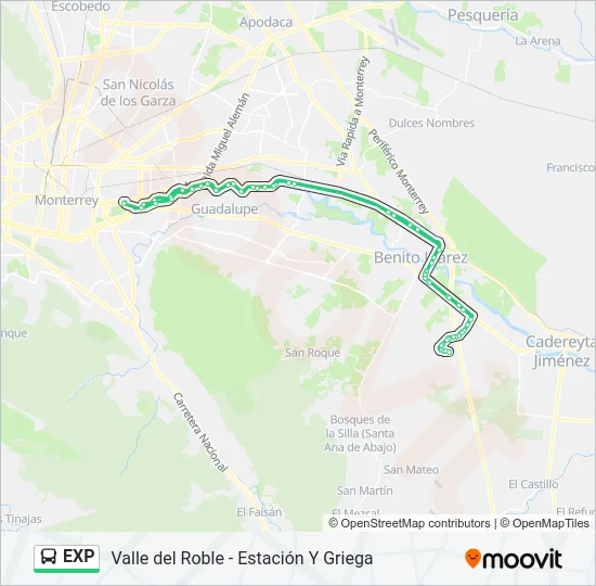 EXP Bus Line Map