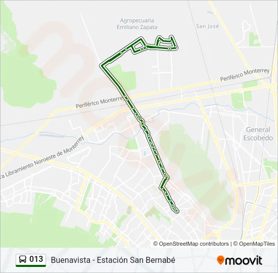 013 Bus Line Map