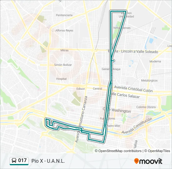 017 Bus Line Map