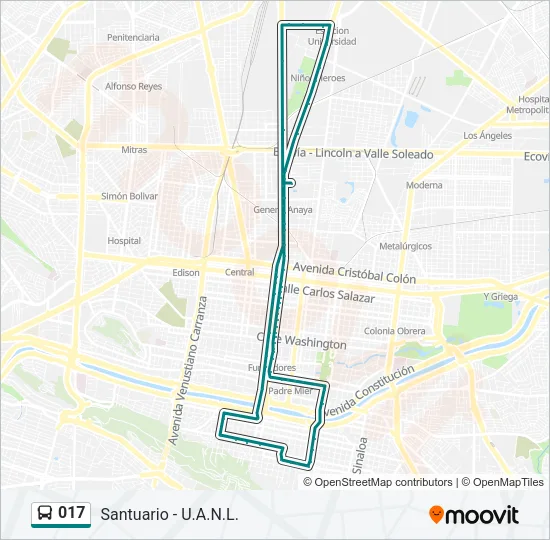 017 Bus Line Map